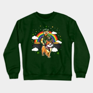 St Patricks Day Cat Leprechaun Caticorn Crewneck Sweatshirt